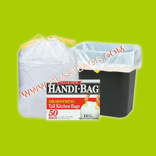 Drawstring can liners